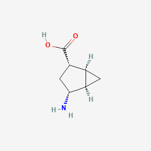 molecular formula C7H11NO2 B1660550 (1S,2S,4R,5R)-4-Aminobicyclo[3.1.0]hexane-2-carboxylic acid CAS No. 786635-80-1