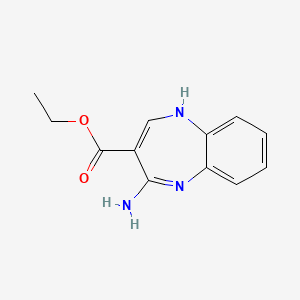 molecular formula C12H13N3O2 B1660559 Ethyl 2-imino-2,5-dihydro-1H-1,5-benzodiazepine-3-carboxylate CAS No. 78842-07-6