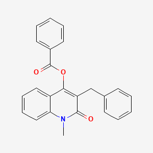 molecular formula C24H19NO3 B1660560 (3-Benzyl-1-methyl-2-oxoquinolin-4-yl) benzoate CAS No. 78859-72-0