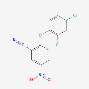 molecular formula C13H6Cl2N2O3 B1660562 Benzonitrile, 2-(2,4-dichlorophenoxy)-5-nitro- CAS No. 78940-63-3