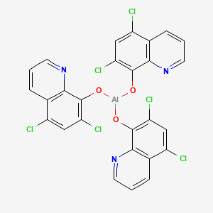 molecular formula C27H12AlCl6N3O3 B1660567 Tris(5,7-dichloroquinolin-8-olato-N1,O8)aluminium CAS No. 78970-14-6