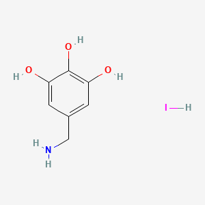 molecular formula C7H10INO3 B1660595 1,2-Benzenetriol, 5-(aminomethyl)-, hydriodide CAS No. 79490-74-7