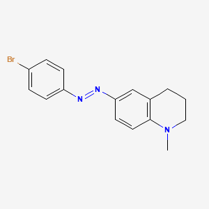 molecular formula C16H16BrN3 B1660598 (4-bromophenyl)-(1-methyl-3,4-dihydro-2H-quinolin-6-yl)diazene CAS No. 79579-19-4