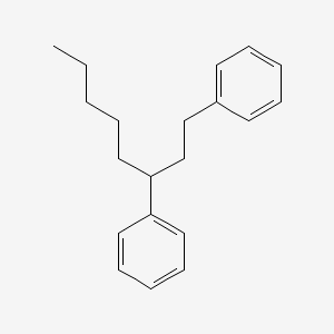 molecular formula C20H26 B1660599 Benzene, 1,1'-(1-pentyl-1,3-propanediyl)bis- CAS No. 79606-18-1