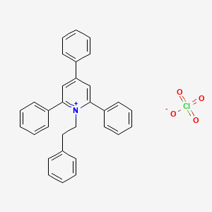 molecular formula C31H26ClNO4 B1660604 2,4,6-Triphenyl-1-(2-phenylethyl)pyridin-1-ium perchlorate CAS No. 79782-89-1