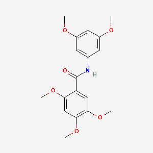 molecular formula C18H21NO6 B1660610 N-(3,5-dimethoxyphenyl)-2,4,5-trimethoxybenzamide CAS No. 79966-80-6
