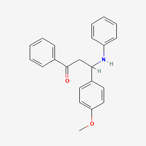 molecular formula C22H21NO2 B1660613 1-Propanone, 3-(4-methoxyphenyl)-1-phenyl-3-(phenylamino)- CAS No. 802-48-2