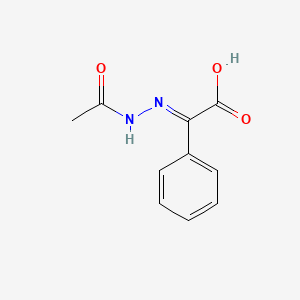 molecular formula C10H10N2O3 B1660616 (2E)-2-(acetylhydrazinylidene)-2-phenylacetic acid CAS No. 80238-38-6