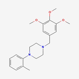 molecular formula C21H28N2O3 B1660622 Piperazine, 1-(2-methylphenyl)-4-((3,4,5-trimethoxyphenyl)methyl)- CAS No. 80305-13-1