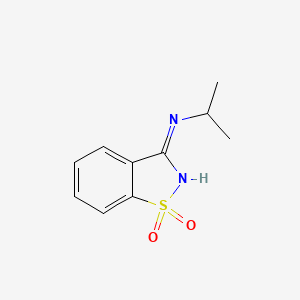 B1660652 1,1-Dioxo-N-propan-2-yl-1,2-benzothiazol-3-imine CAS No. 81038-89-3