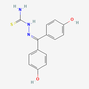 B1660656 Hydrazinecarbothioamide, 2-[bis(4-hydroxyphenyl)methylene]- CAS No. 81156-57-2