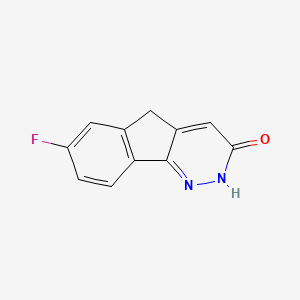 molecular formula C11H7FN2O B1660660 3H-吲哚并（1,2-c）哒嗪-3-酮，2,5-二氢-7-氟- CAS No. 81198-18-7