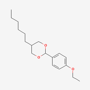 B1660663 2-(4-Ethoxyphenyl)-5-hexyl-1,3-dioxane CAS No. 81221-11-6