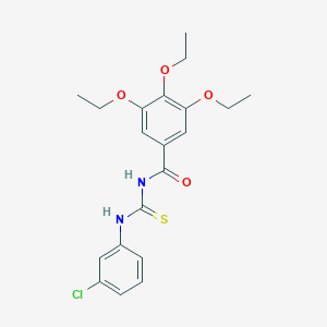molecular formula C20H23ClN2O4S B1660667 N-[(3-chlorophenyl)carbamothioyl]-3,4,5-triethoxybenzamide CAS No. 81292-60-6