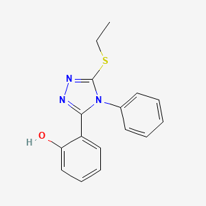 molecular formula C16H15N3OS B1660676 2-(5-(Ethylthio)-4-phenyl-4H-1,2,4-triazol-3-yl)phenol CAS No. 81518-34-5