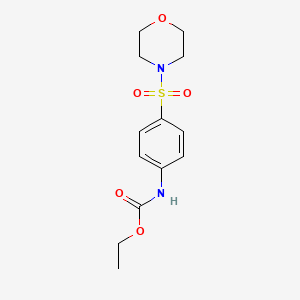 molecular formula C13H18N2O5S B1660686 Carbamic acid, (4-(4-morpholinylsulfonyl)phenyl)-, ethyl ester CAS No. 81865-17-0