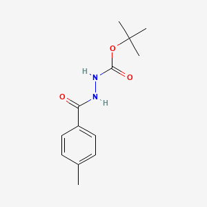 molecular formula C13H18N2O3 B1660695 tert-Butyl 2-(4-methylbenzoyl)hydrazine-1-carboxylate CAS No. 820209-69-6