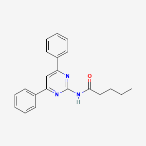 molecular formula C21H21N3O B1660700 N-(4,6-diphenylpyrimidin-2-yl)pentanamide CAS No. 820961-66-8