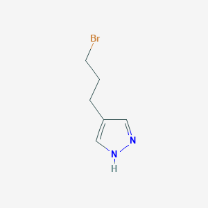molecular formula C6H9BrN2 B1660701 4-(3-Bromopropyl)-1H-pyrazole CAS No. 82100-00-3