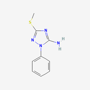 molecular formula C9H10N4S B1660703 3-(methylthio)-1-phenyl-1H-1,2,4-triazol-5-amine CAS No. 82117-98-4