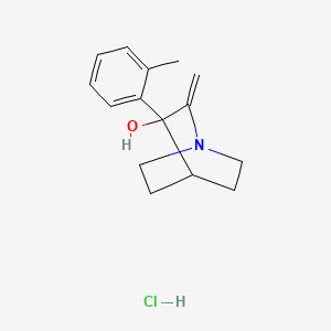 B1660718 2-Methylene-3-(o-tolyl)-3-quinuclidinol hydrochloride CAS No. 82380-39-0