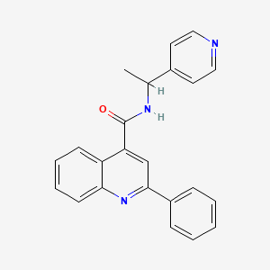B1660723 4-Quinolinecarboxamide, 2-phenyl-N-[1-(4-pyridinyl)ethyl]- CAS No. 823832-57-1