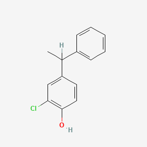 molecular formula C14H13ClO B1660734 2-Chloro-4-(1-phenylethyl)phenol CAS No. 82566-19-6