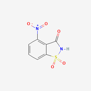 molecular formula C7H4N2O5S B1660736 4-Nitro-1H-1lambda~6~,2-benzothiazole-1,1,3(2H)-trione CAS No. 82649-17-0