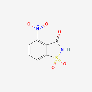 molecular formula C7H4N2O5S B1660736 1,2-Benzisothiazol-3(2H)-one, 4-nitro-, 1,1-dioxide CAS No. 82649-17-0