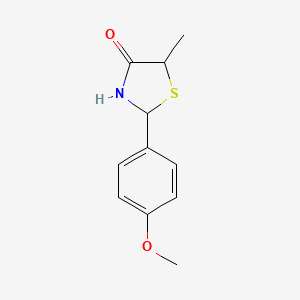 molecular formula C11H13NO2S B1660743 2-(4-Methoxyphenyl)-5-methyl-4-thiazolidinone CAS No. 82697-75-4
