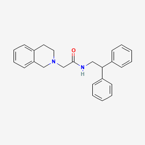 molecular formula C25H26N2O B1660749 2-(3,4-Dihydroisoquinolin-2(1H)-yl)-N-(2,2-diphenylethyl)acetamide CAS No. 827310-35-0