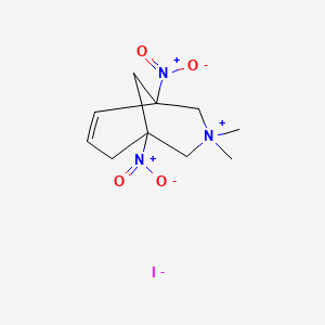 molecular formula C10H16IN3O4 B1660755 3,3-Dimethyl-1,5-dinitro-3-azabicyclo[3.3.1]non-6-en-3-ium iodide CAS No. 827580-71-2