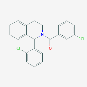 molecular formula C22H17Cl2NO B1660758 (3-Chlorophenyl)[1-(2-chlorophenyl)-3,4-dihydroisoquinolin-2(1H)-yl]methanone CAS No. 828286-15-3