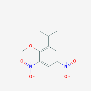 molecular formula C11H14N2O5 B166076 苯甲醚，2-仲丁基-4,6-二硝基- CAS No. 6099-79-2