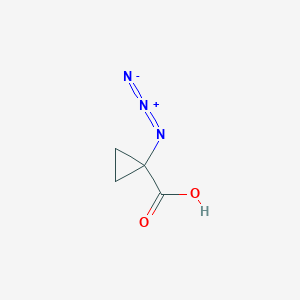 molecular formula C4H5N3O2 B1660765 1-Azidocyclopropane-1-carboxylic acid CAS No. 82998-00-3