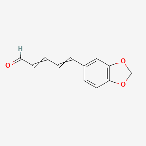 molecular formula C12H10O3 B1660772 2,4-Pentadienal, 5-(1,3-benzodioxol-5-yl)-, (E,E)- CAS No. 83047-59-0