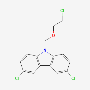 molecular formula C15H12Cl3NO B1660784 9H-Carbazole, 3,6-dichloro-9-[(2-chloroethoxy)methyl]- CAS No. 832690-97-8