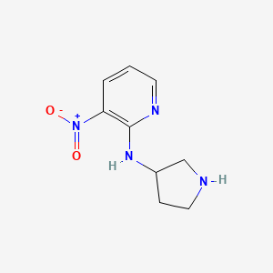 molecular formula C9H12N4O2 B1660788 3-Nitro-N-(pyrrolidin-3-yl)pyridin-2-amine CAS No. 833452-34-9
