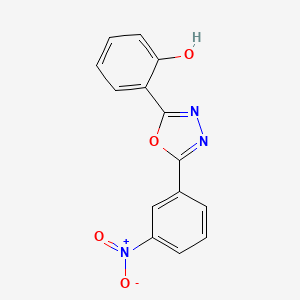 molecular formula C14H9N3O4 B1660793 (6E)-6-[5-(3-nitrophenyl)-3H-1,3,4-oxadiazol-2-ylidene]cyclohexa-2,4-dien-1-one CAS No. 83431-79-2
