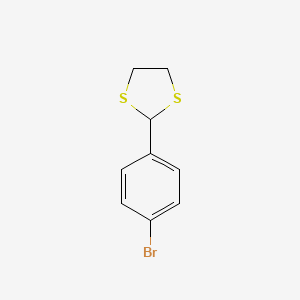 molecular formula C9H9BrS2 B1660799 1,3-DITHIOLANE, 2-(p-BROMOPHENYL)- CAS No. 83521-65-7