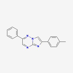 molecular formula C18H14N4 B1660804 Imidazo[1,2-b][1,2,4]triazine, 6-(4-methylphenyl)-2-phenyl- CAS No. 83657-48-1