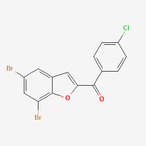 molecular formula C15H7Br2ClO2 B1660813 (4-Chlorophenyl)-(5,7-dibromobenzofuran-2-yl)methanone CAS No. 83806-70-6
