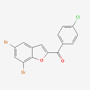 (4-Chlorophenyl)-(5,7-dibromobenzofuran-2-yl)methanone