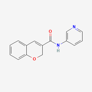 molecular formula C15H12N2O2 B1660814 2H-1-Benzopyran-3-carboxamide, N-3-pyridinyl- CAS No. 83823-11-4