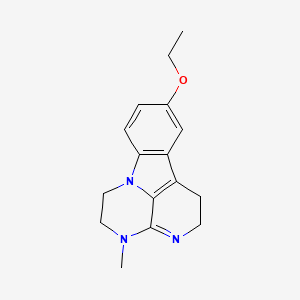 B1660839 1H-3,4,6a-Triazafluoranthene, 2,4,5,6-tetrahydro-9-ethoxy-4-methyl- CAS No. 84298-31-7