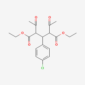 molecular formula C19H23ClO6 B1660865 Diethyl 2,4-diacetyl-3-(4-chlorophenyl)glutarate CAS No. 84803-73-6