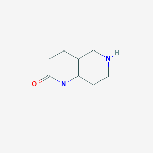 molecular formula C9H16N2O B1660867 (4AS,8aR)-1-methyl-decahydro-1,6-naphthyridin-2-one CAS No. 848556-06-9