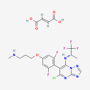 molecular formula C22H22ClF5N6O5 B1660875 Cevipabulin fumarate anhydrous CAS No. 849550-67-0