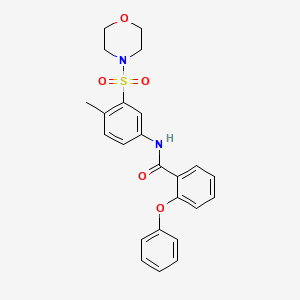 molecular formula C24H24N2O5S B1660888 N-(4-methyl-3-morpholin-4-ylsulfonylphenyl)-2-phenoxybenzamide CAS No. 851212-80-1