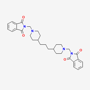 molecular formula C31H36N4O4 B1660889 2-{[4-(3-{1-[(1,3-Dioxo-2,3-dihydro-1h-isoindol-2-yl)methyl]-4-piperidyl}propyl)piperidino]methyl}isoindoline-1,3-dione CAS No. 85122-85-6